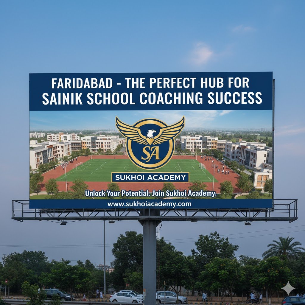 Students preparing for Sainik School exam in Faridabad