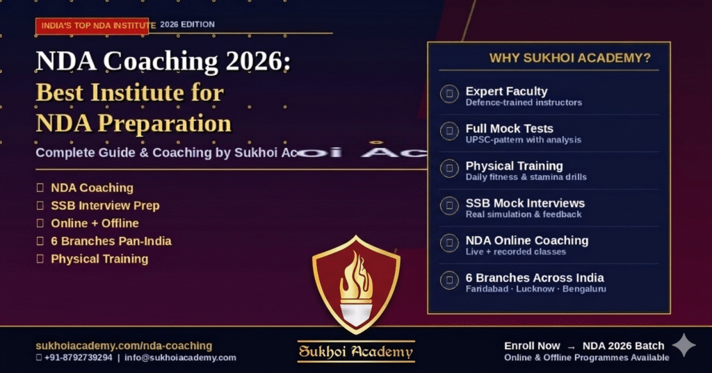 Sukhoi Academy – Best NDA Coaching Institute in India 2026