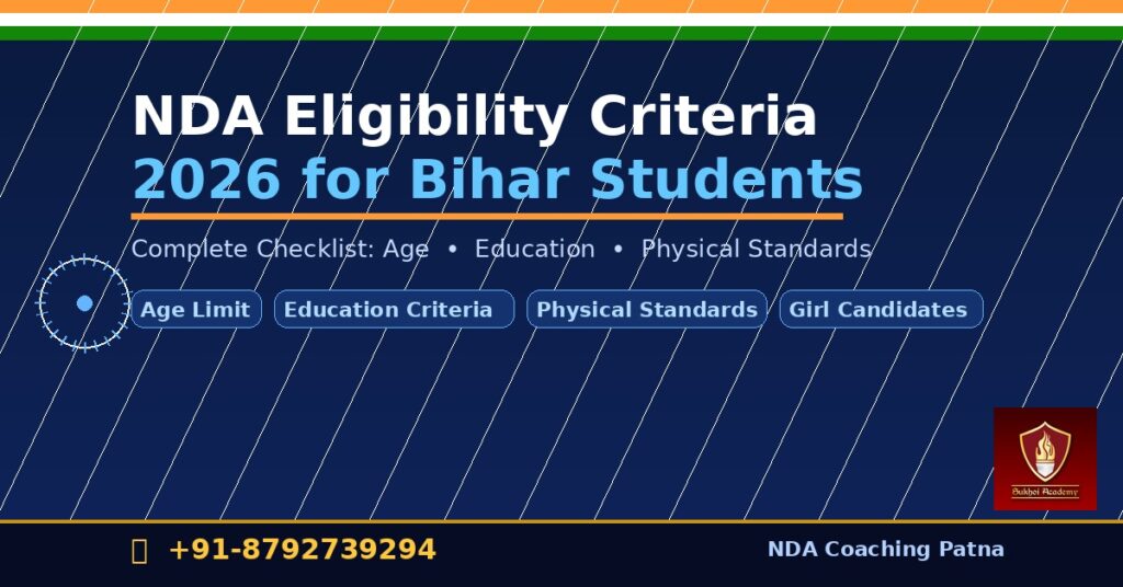 NDA eligibility criteria 2026 Bihar students
