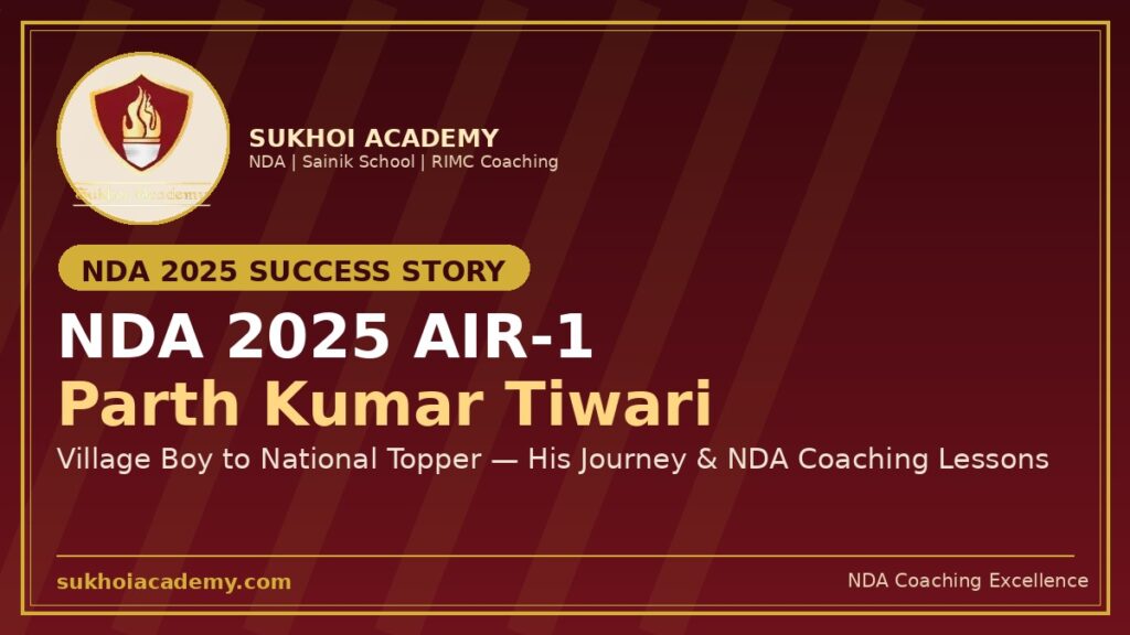 NDA 2025 AIR-1 topper Parth Kumar Tiwari success story