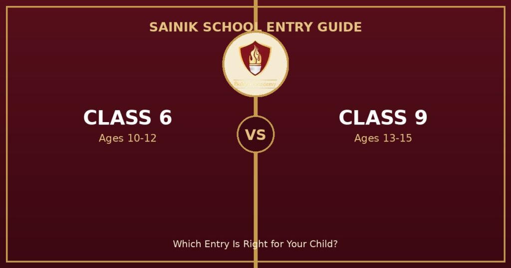 sainik school class 6 vs class 9
