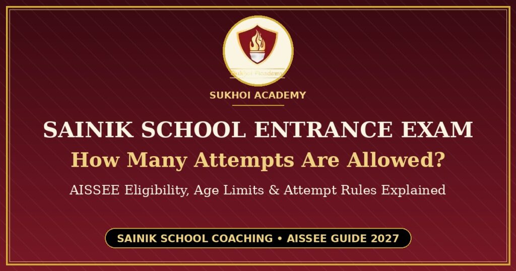 sainik school entrance exam attempts