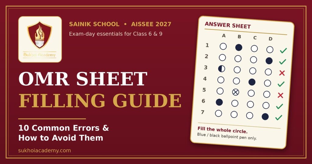 AISSEE OMR sheet filling guide